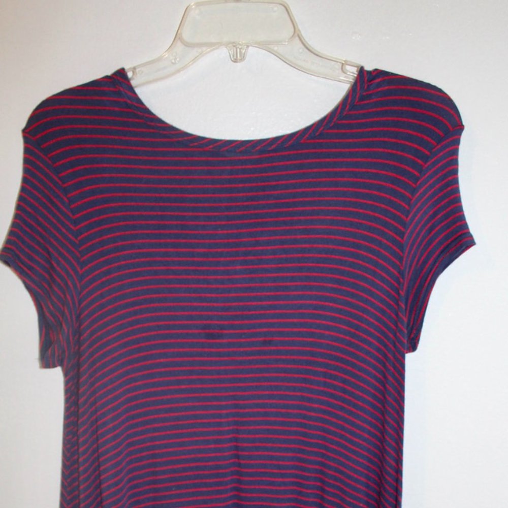 Navy Blue Red Dress